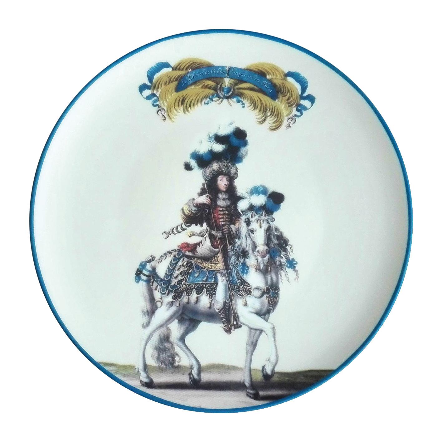 Le Carousel Porcelain Plate Made in Italy For Sale