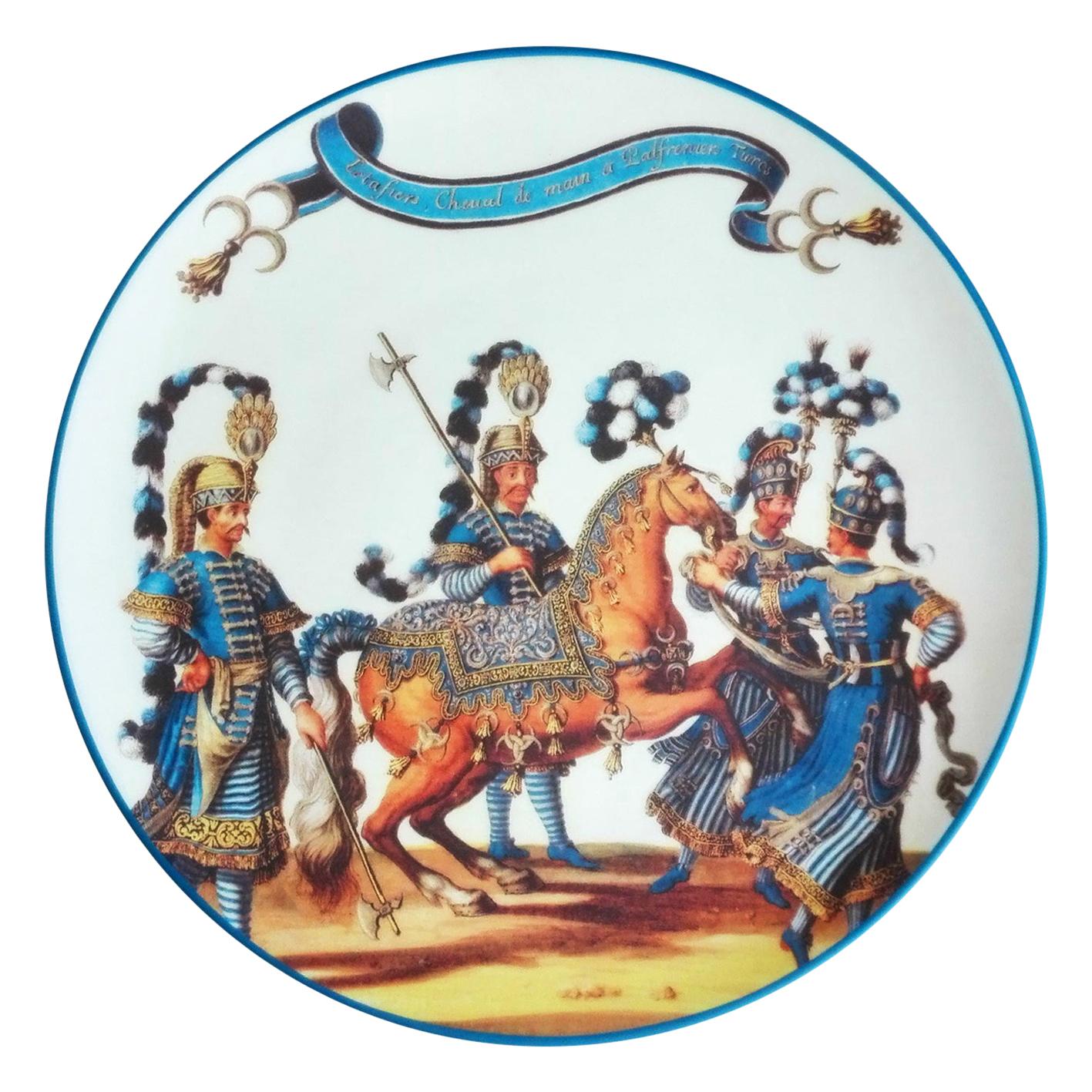 Le Carousel Porcelain Plate Made in Italy For Sale