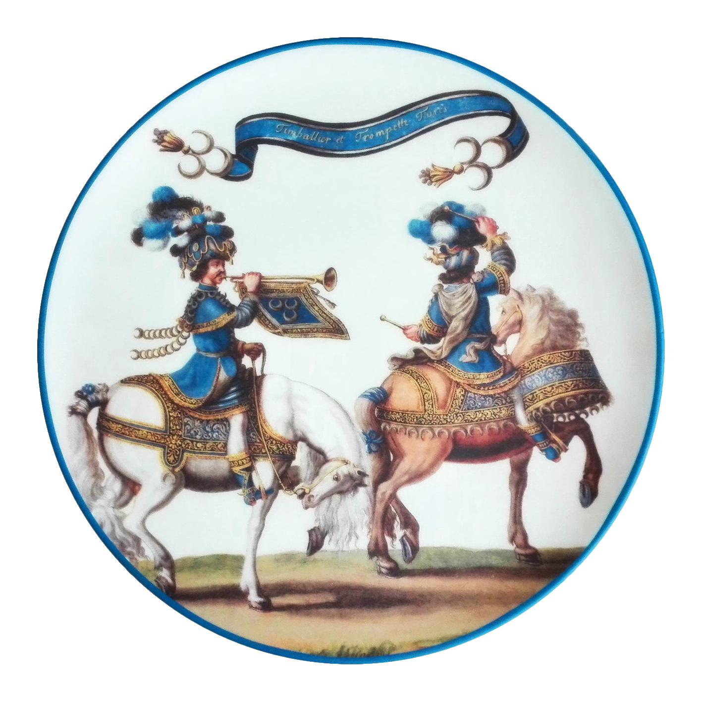Le Carousel Porcelain Plate, Made in Italy For Sale