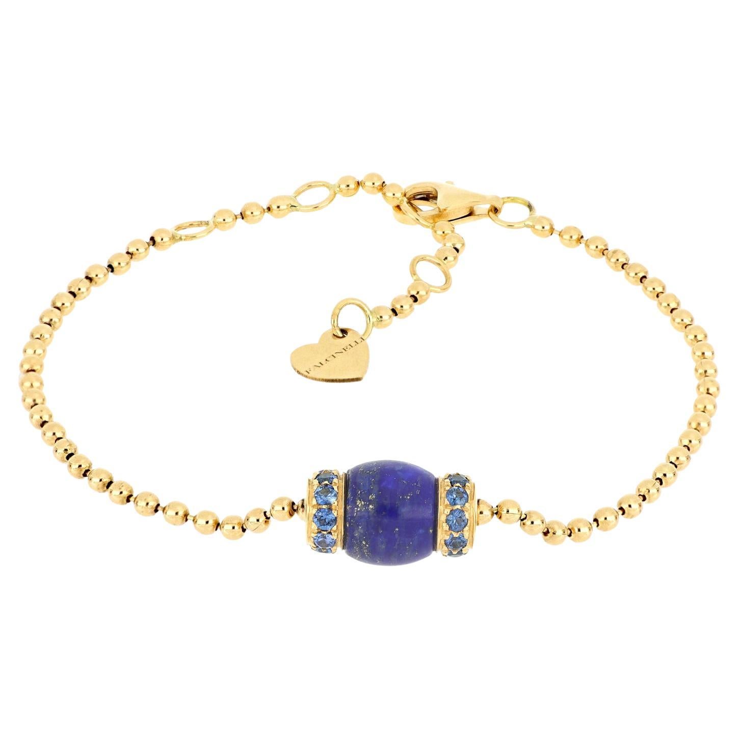 Le Carrousel Bracelet Lapis lazuli and Blue Sapphires For Sale