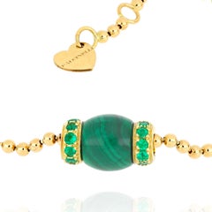 Le Carrousel Bracelet Malachite and Emeralds