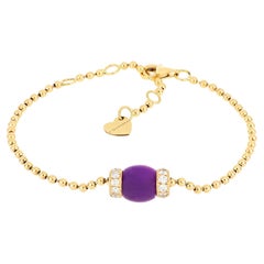 Le Carrousel Bracelet Purple Jade and Diamonds