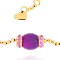 Le Carrousel Bracelet Purple Jade and Pink Sapphires