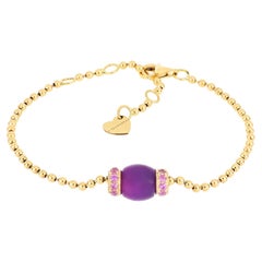 Le Carrousel Bracelet Purple Jade and Pink Sapphires