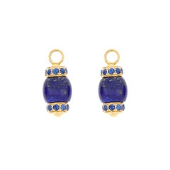 Le Carrousel Earrings Lapis lazuli and Light Blue Sapphires