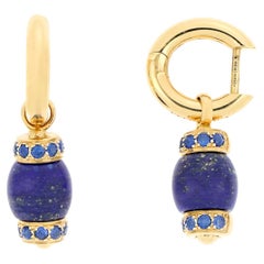 Blue Sapphire Dangle Earrings