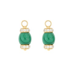 Le Carrousel Earrings Malachite and Diamonds