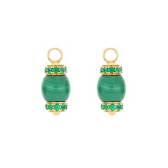 Le Carrousel Earrings Malachite and Emeralds