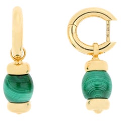 Boucles d'oreilles Le Carrousel en malachite