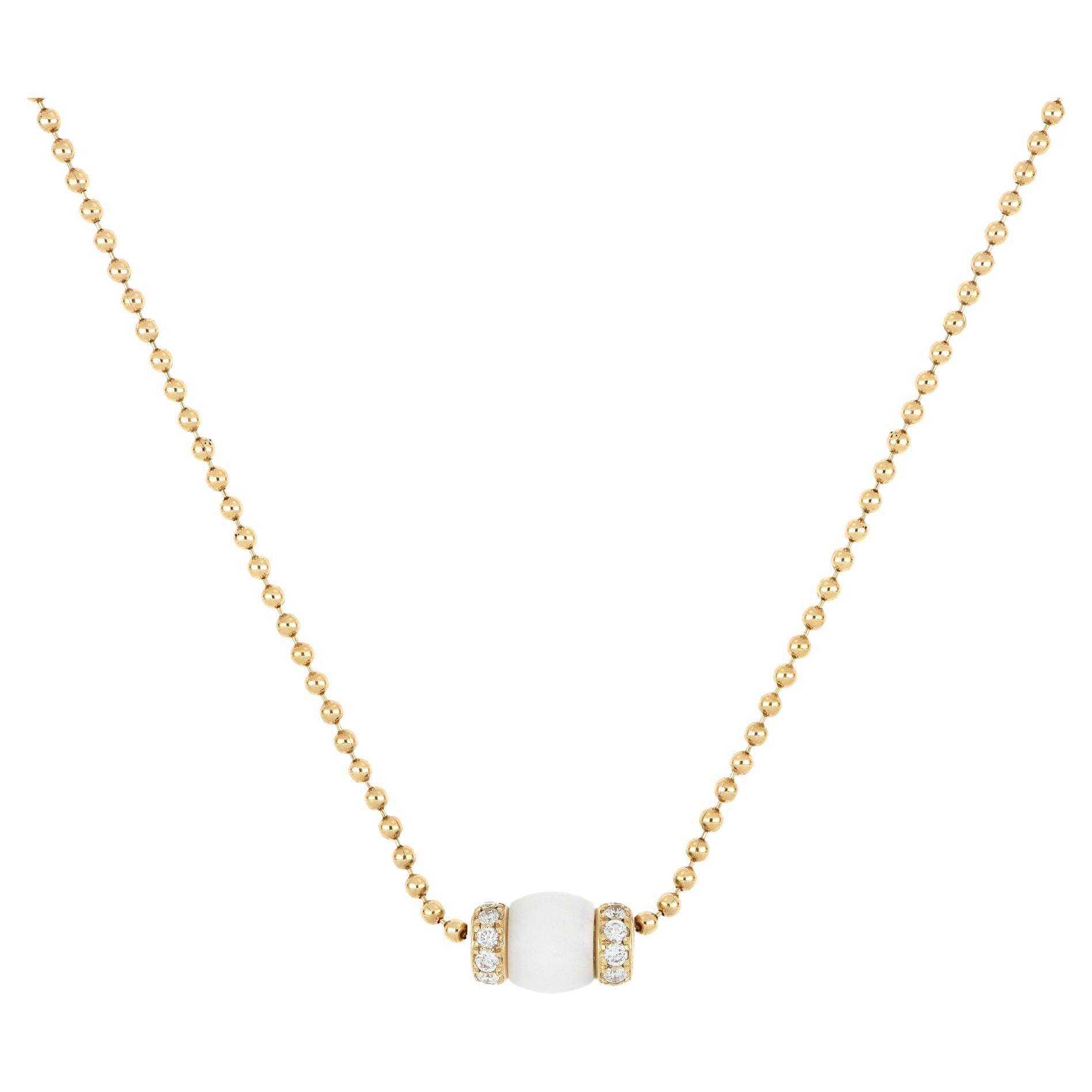 Le Carrousel Necklace Howlite and Diamonds For Sale