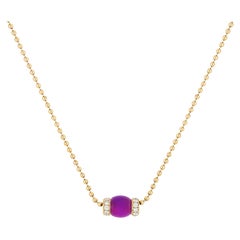 Le Carrousel Necklace Purple Jade and Diamonds