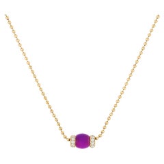 Le Carrousel Necklace Purple Jade and Diamonds