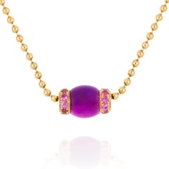 Le Carrousel Necklace Purple Jade and Pink Sapphires