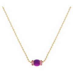 Le Carrousel Necklace Purple Jade and Pink Sapphires