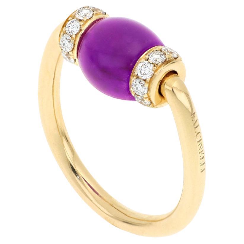 Bague Le Carrousel Jade violet et diamants en vente