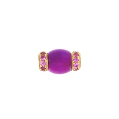 Le Carrousel Torchon Ring Purple Jade and Pink Sapphires