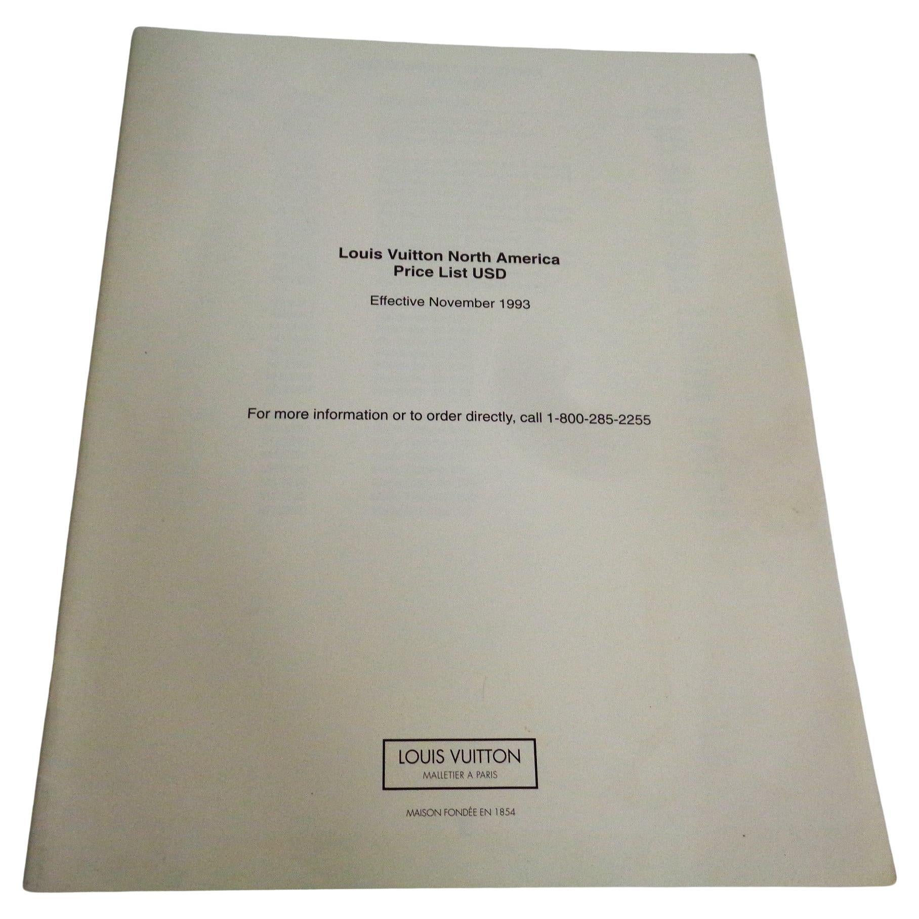 Le catalogue - Louis Vuitton w/ Price List & Taiga Pamphlet - 1993 numéro 1  en vente 9