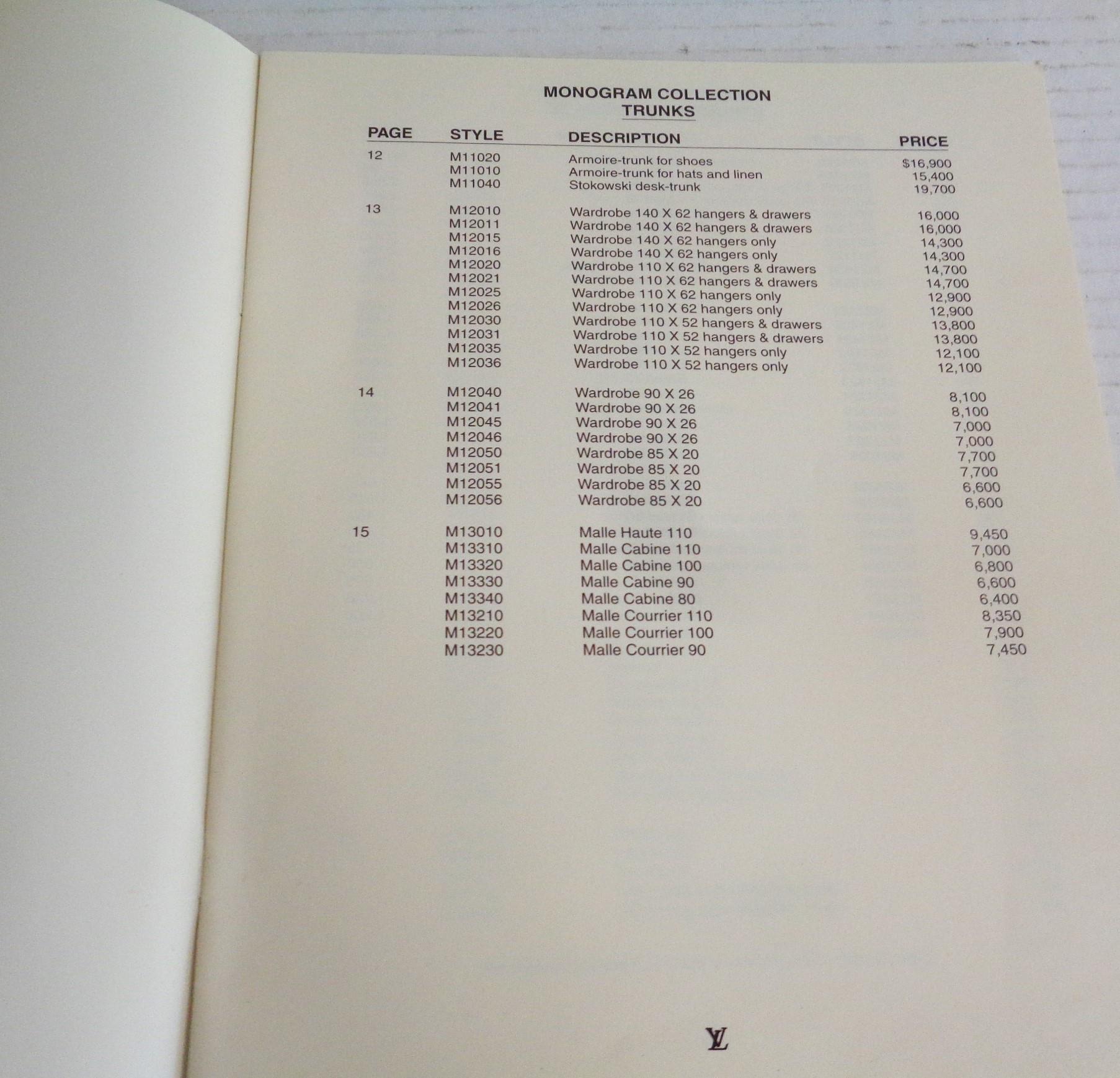 Le catalogue - Louis Vuitton w/ Price List & Taiga Pamphlet - 1993 Number 1  For Sale 10