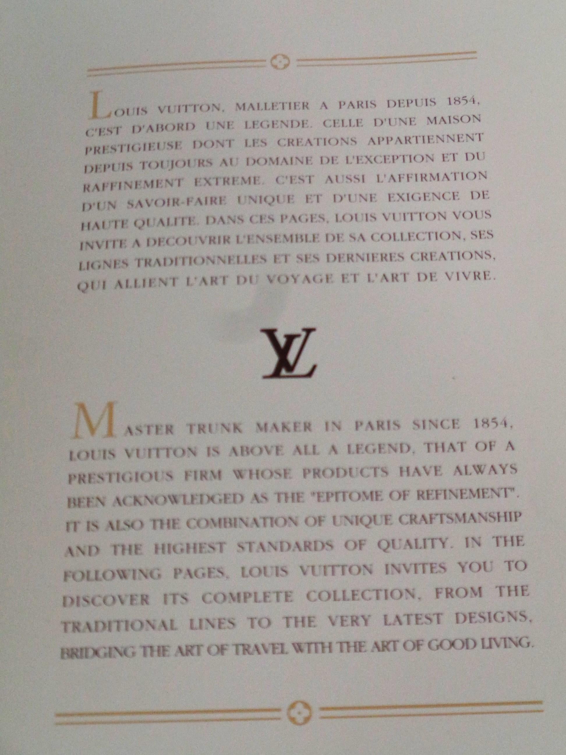Le catalogue - Louis Vuitton w/ Price List & Taiga Pamphlet - 1993 Number 1 In Good Condition In Rochester, NY