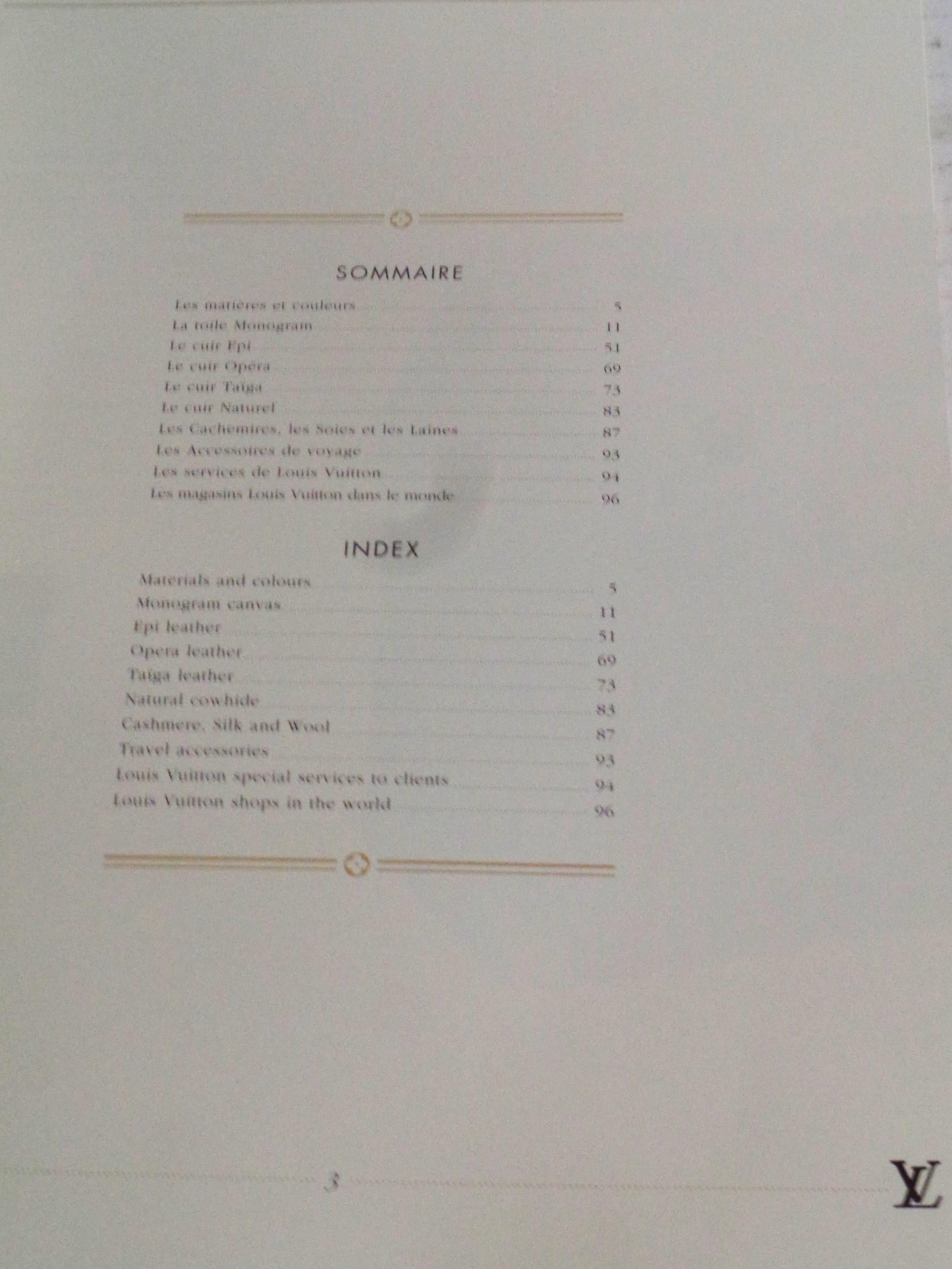 Late 20th Century Le catalogue - Louis Vuitton w/ Price List & Taiga Pamphlet - 1993 Number 1