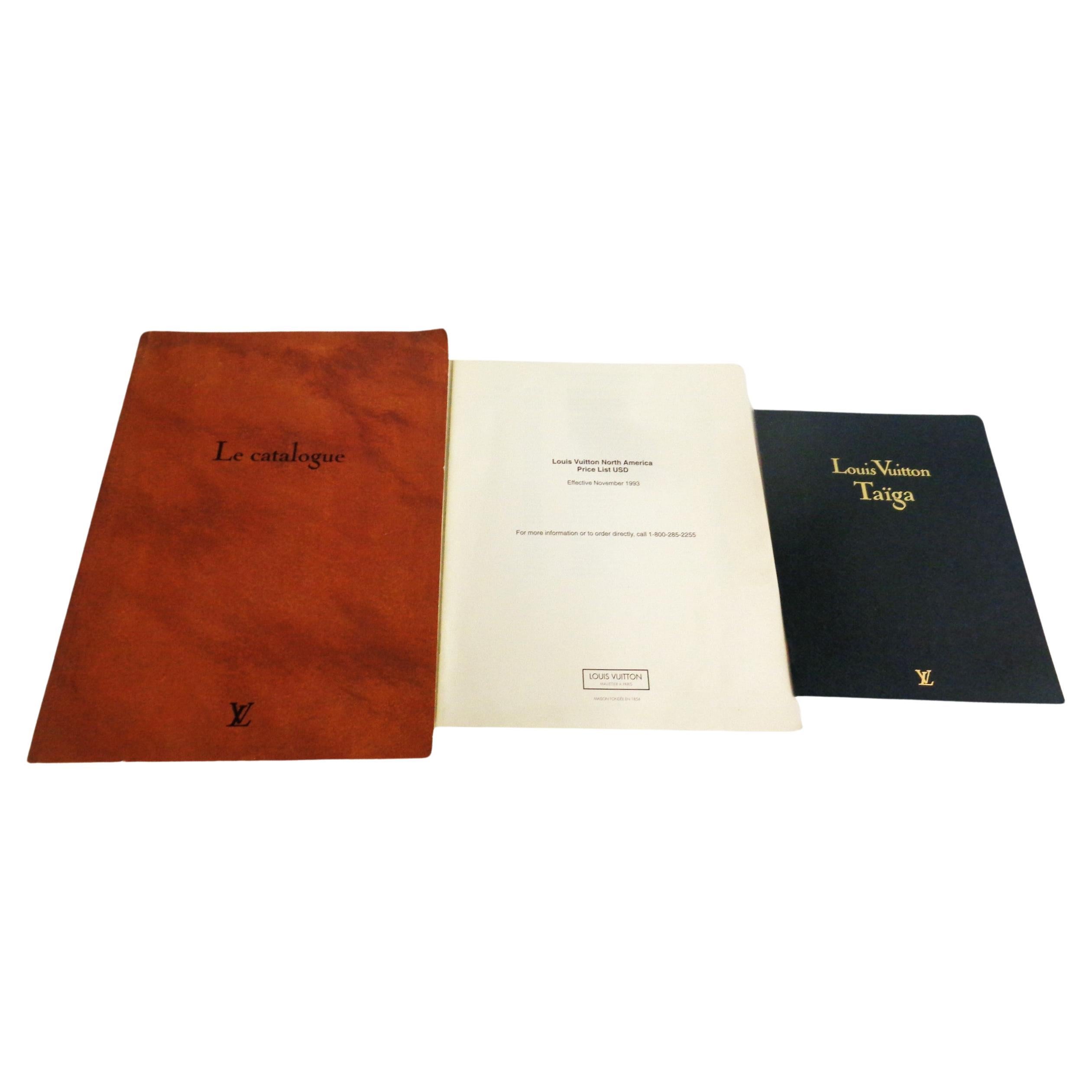 Le catalogue - Louis Vuitton w/ Price List & Taiga Pamphlet - 1993 Number 1  For Sale