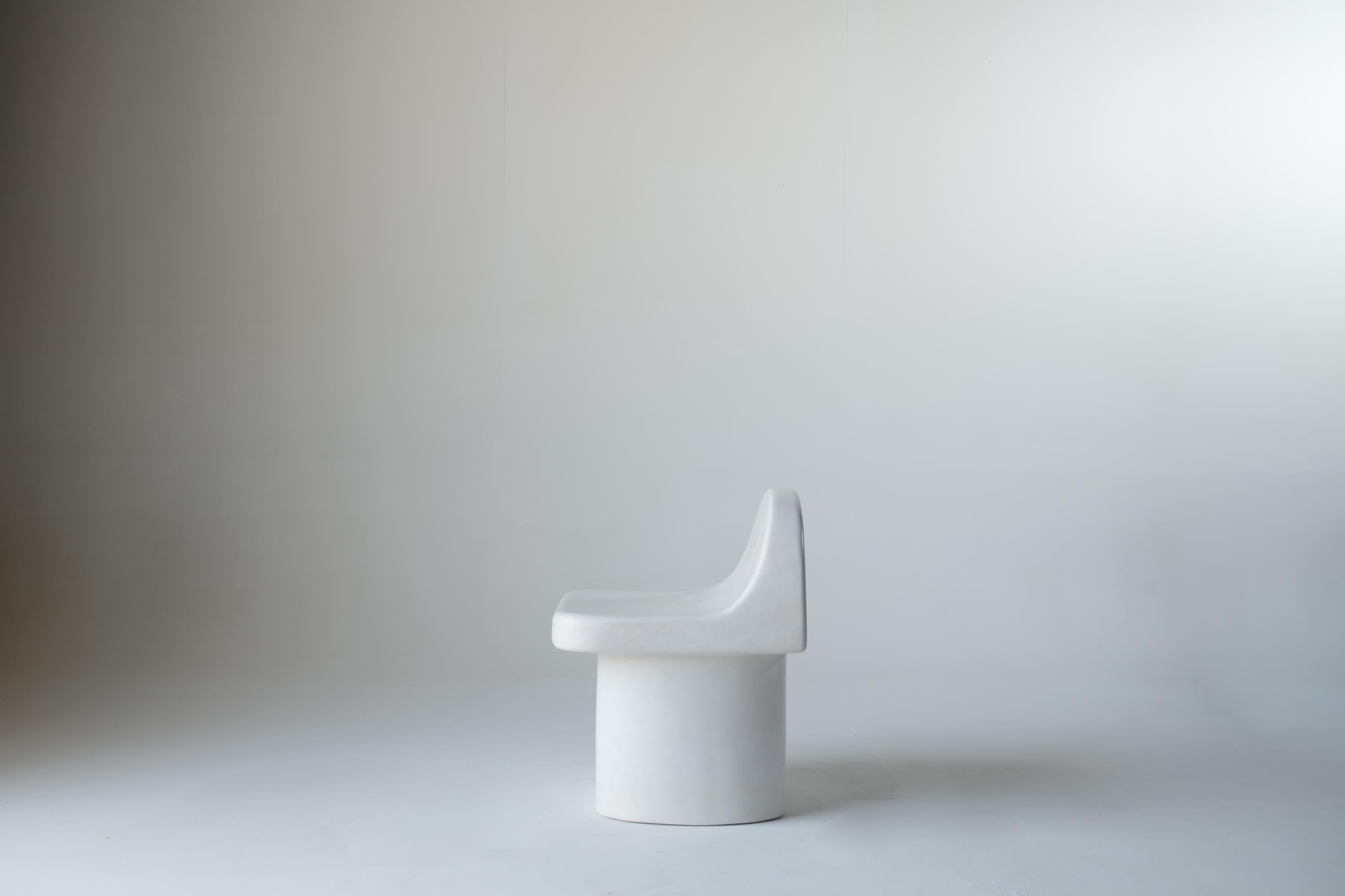 Le Champignon is hand carved from gypsum plaster, then polished and stained to give the surface a smooth and pleasing quality. Created by Reynold Rodriguez's design studio in San Juan, PR.