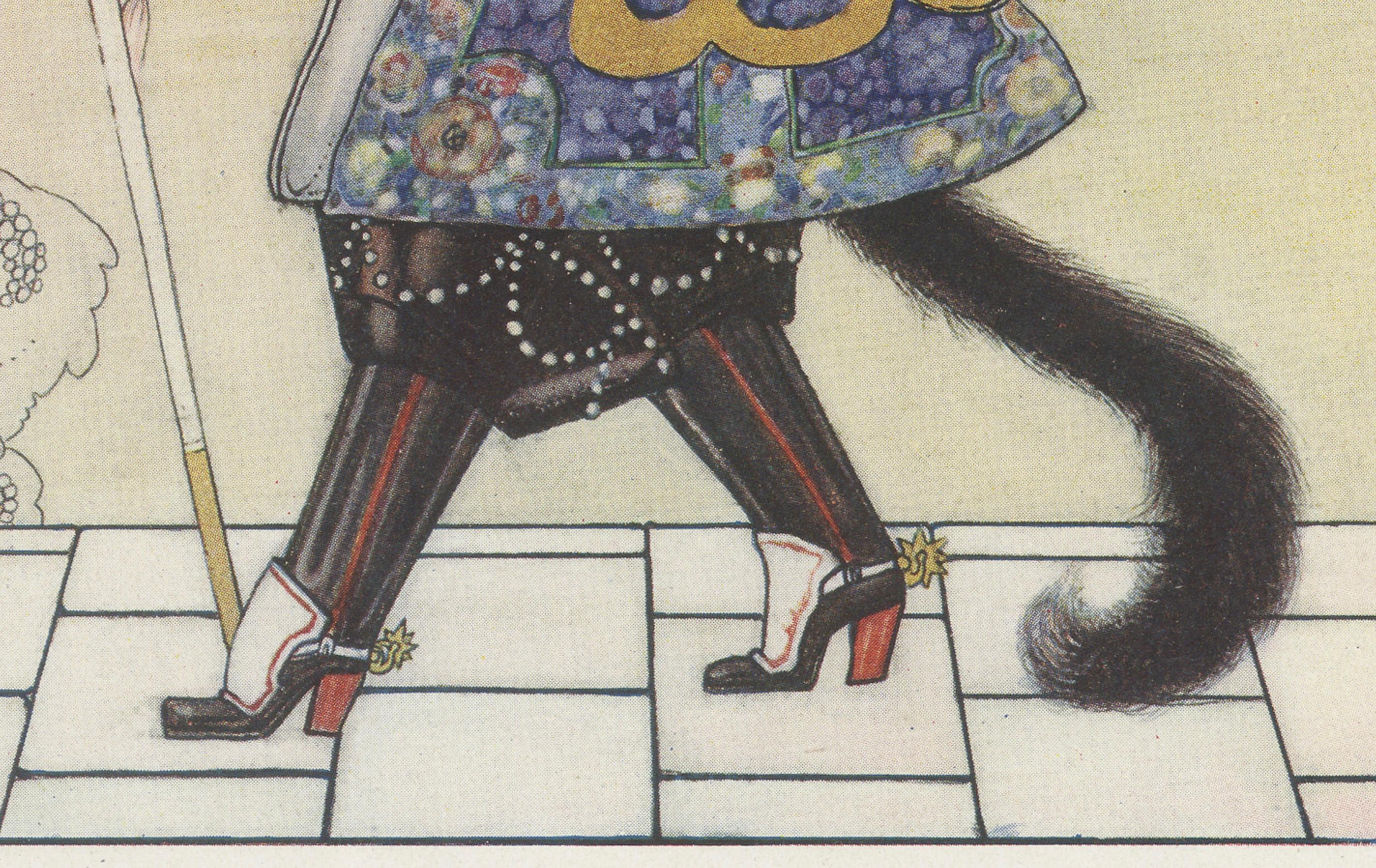 Le Chat Botté: Kay Nielsens üppige Art-déco-Märchenillustration, 1913 (Papier) im Angebot