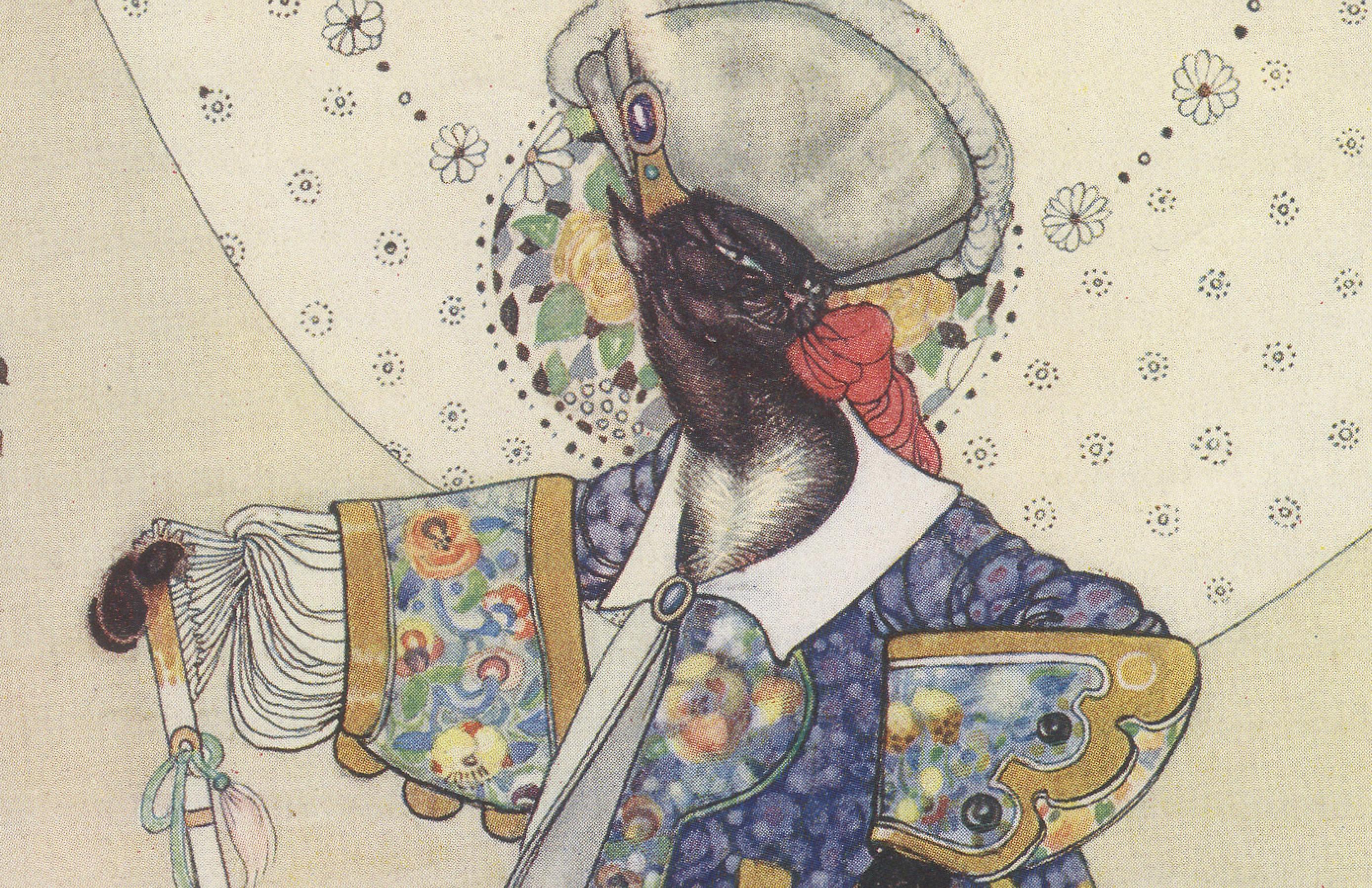 Le Chat Botté: Kay Nielsens üppige Art-déco-Märchenillustration, 1913 im Angebot 1