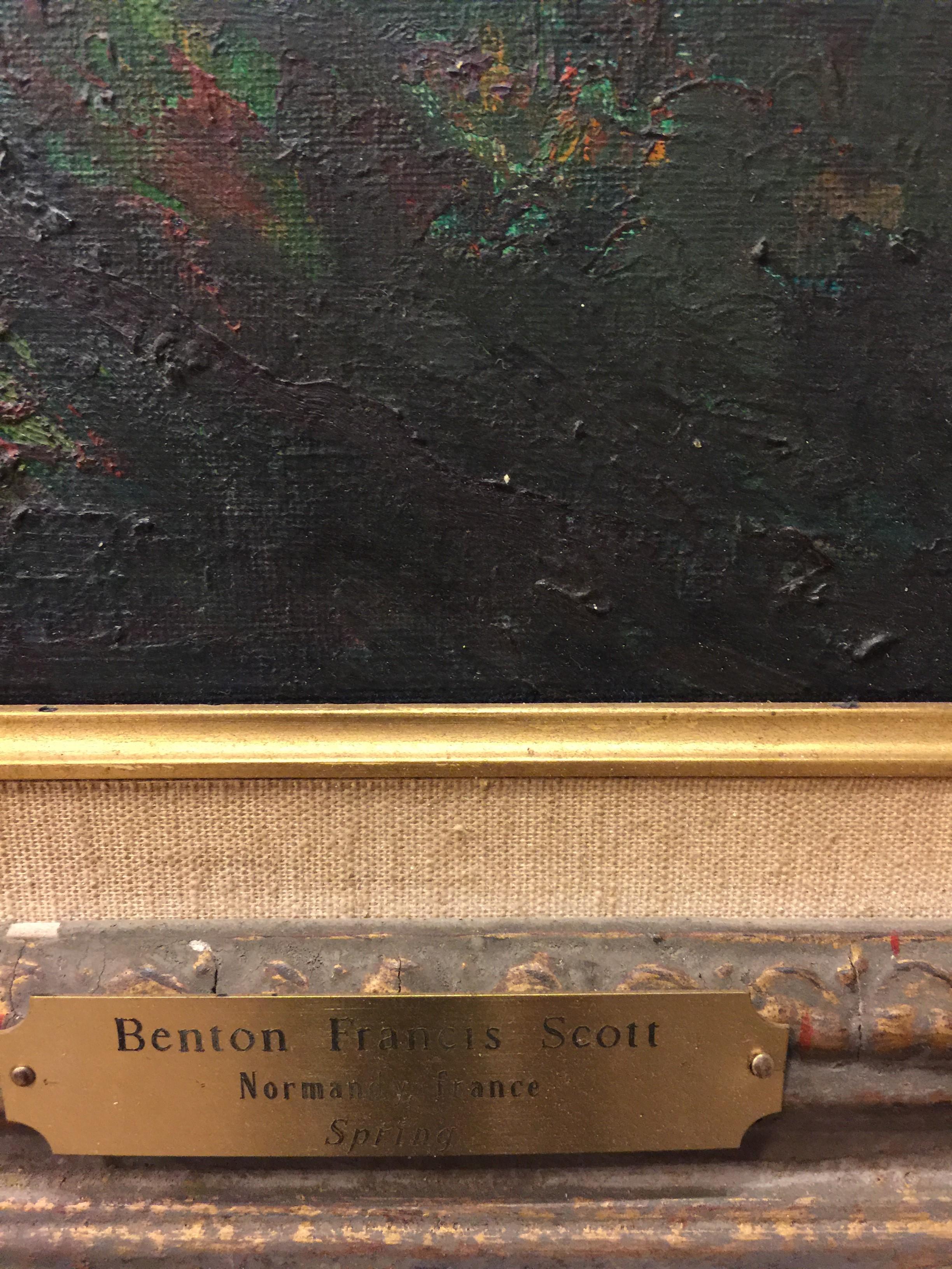 Paint Le Chateau Verte Oil On Canvas by Benton Francis Scott