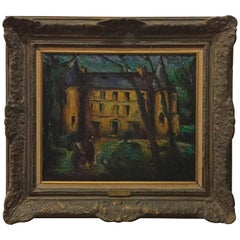 Le Chateau Verte Oil On Canvas by Benton Francis Scott