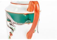 Le Cirque N.Y. Custom Limoges China Coffee Creamer 1990s, Orange