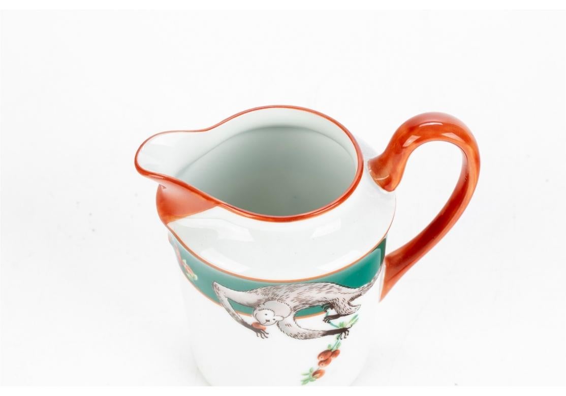 Le Cirque N.Y. Custom Limoges China Coffee Creamer 1990s, Orange In Good Condition For Sale In Bridgeport, CT