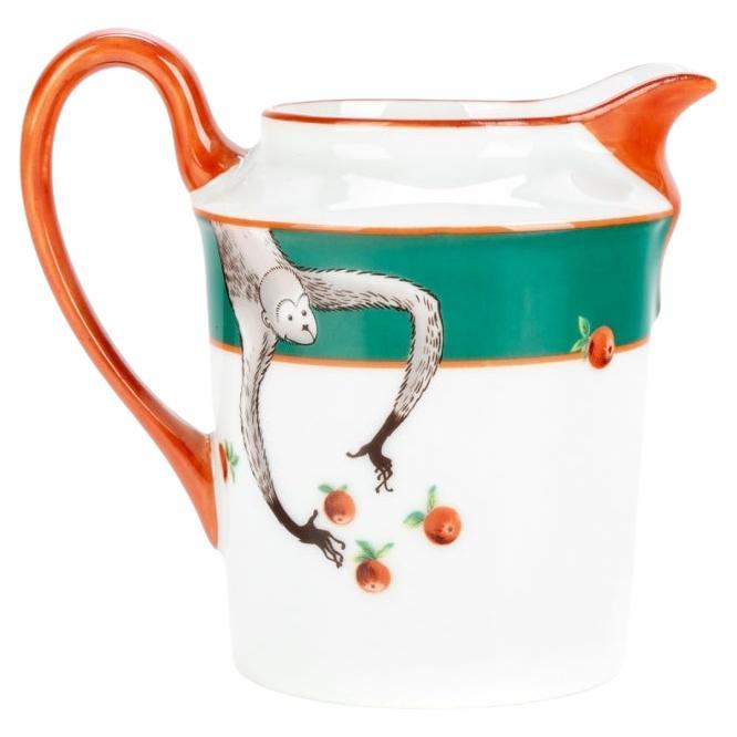 Le Cirque N.Y. Maßgefertigter Limoges China-Couchtisch, 1990er-Jahre, Orange im Angebot