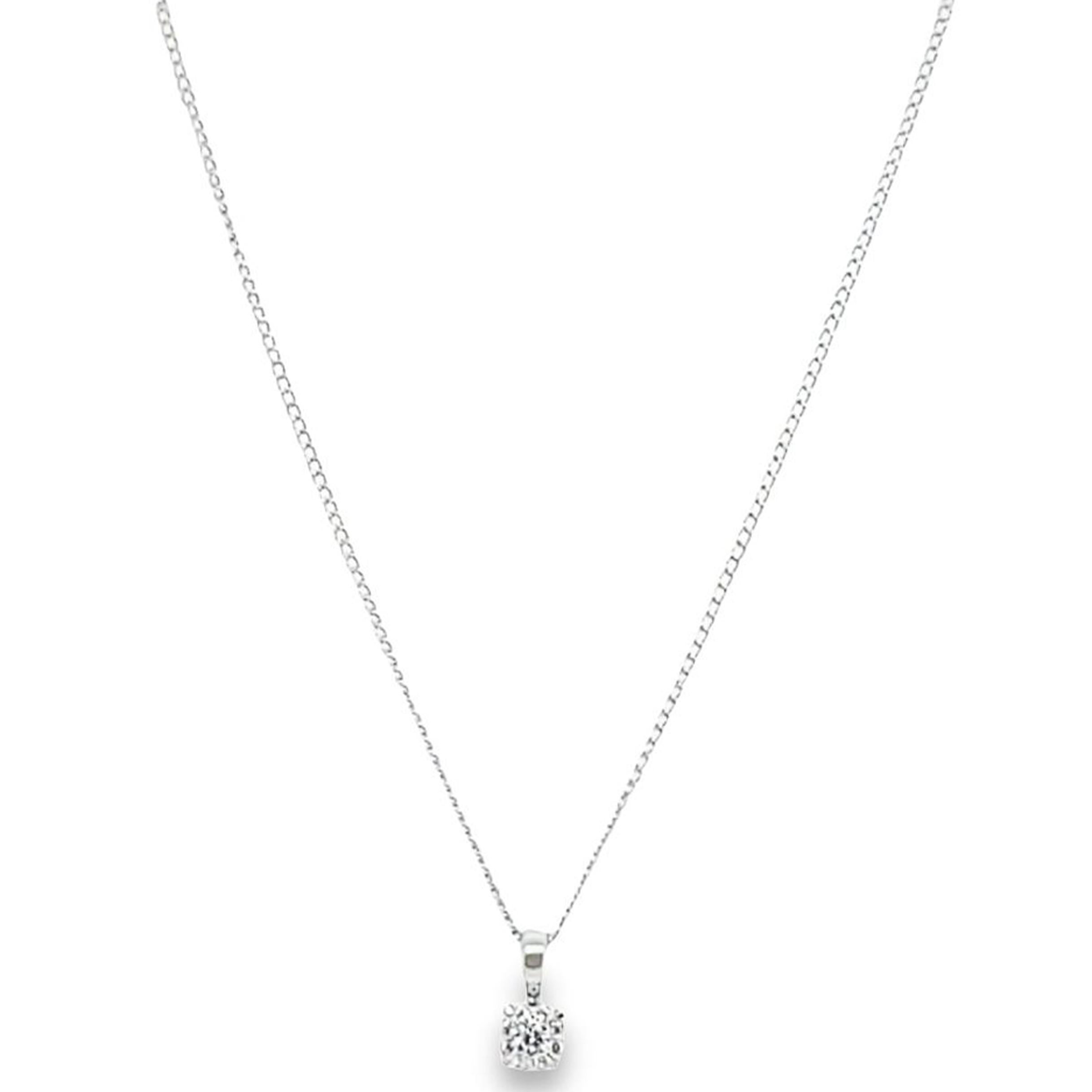Women's Le Cirque White Gold Diamond Pendant Necklace For Sale
