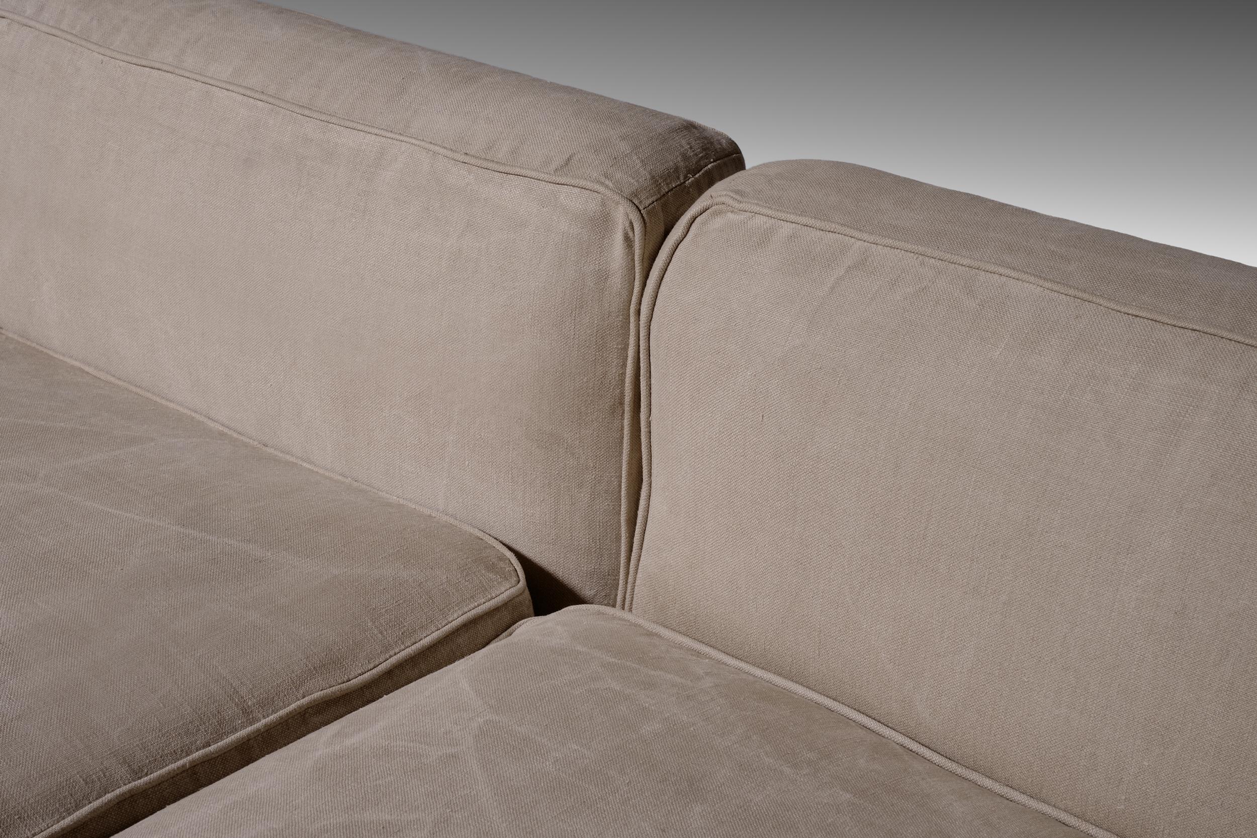 Mid-Century Modern Le Cobursier LC3, Two-Seat Sofa for Cassina