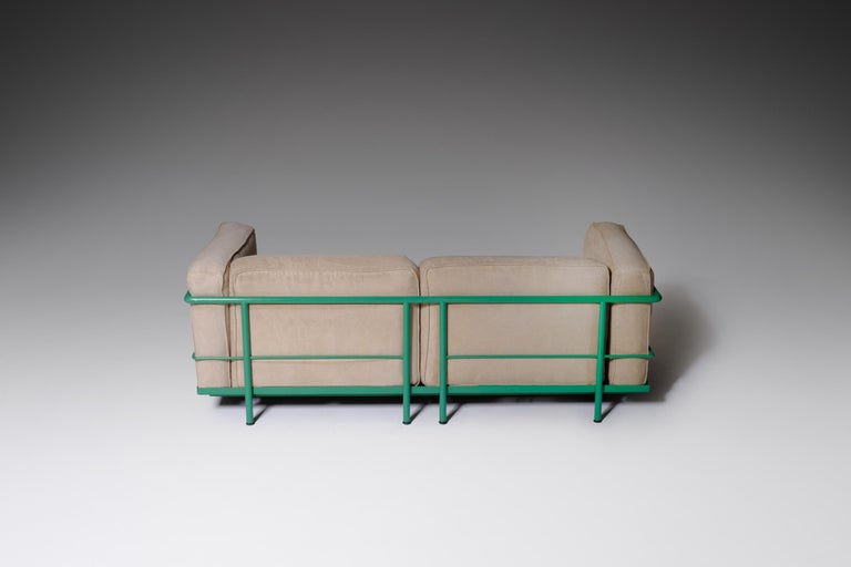 Le Cobursier LC3, Two-Seat Sofa for Cassina at 1stDibs
