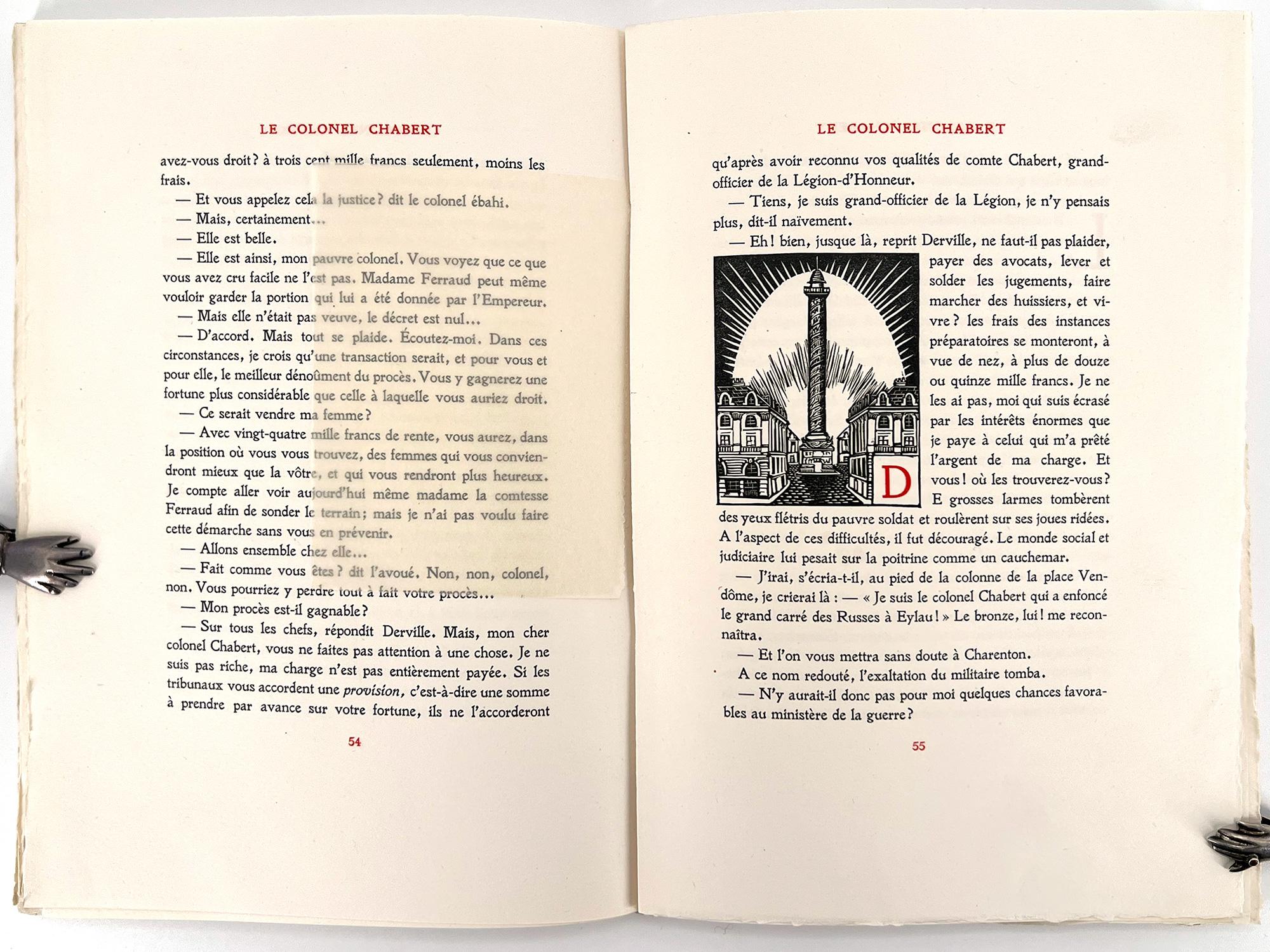 Cuir Le Colonel Chabert par Honoré de Balzac / Les Bibliophiles du Palais en vente