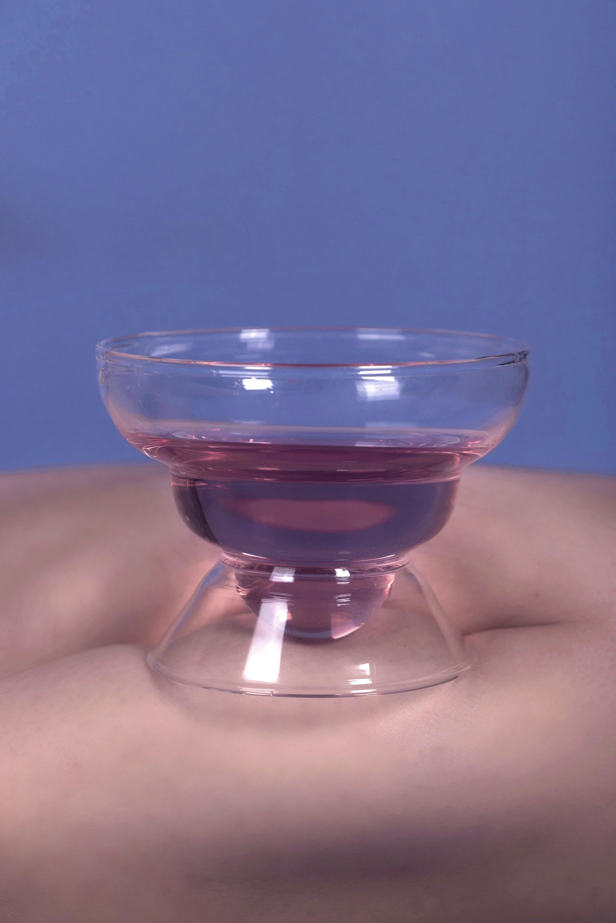 Vasos de agua contemporáneos del siglo XXI x2 Hechos a mano en Italia por Ilaria Bianchi Vidrio en venta