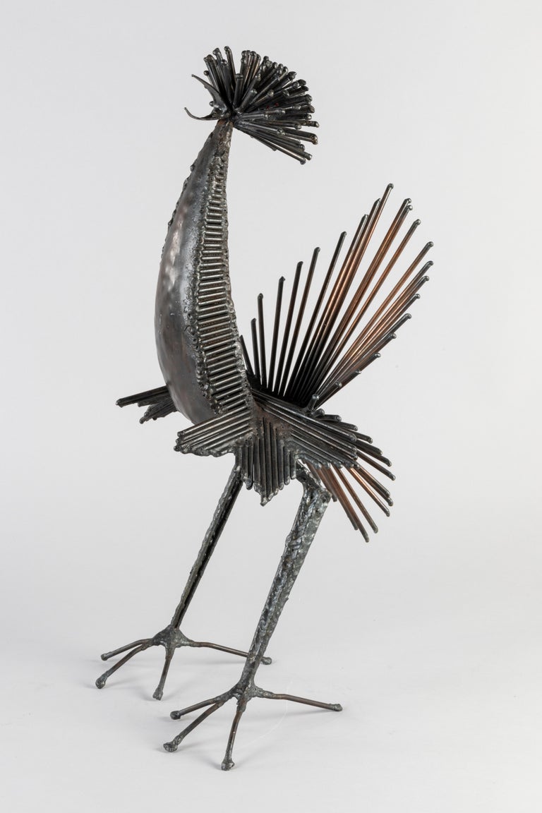 "Le Coq" Michel Anasse Sculpture in Soldering Iron, 1965 For Sale at