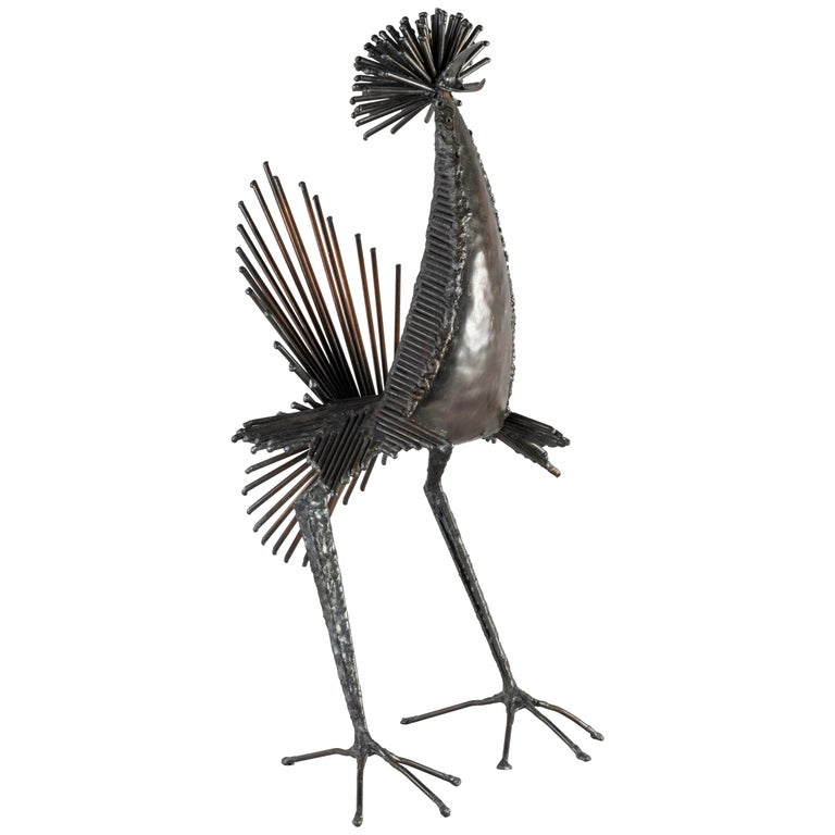 "Le Coq" Michel Anasse Sculpture in Soldering Iron, 1965 For Sale at