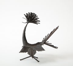 "Le Coq" Sculpture in Soldering Iron by Michel Anasse, France, 1965