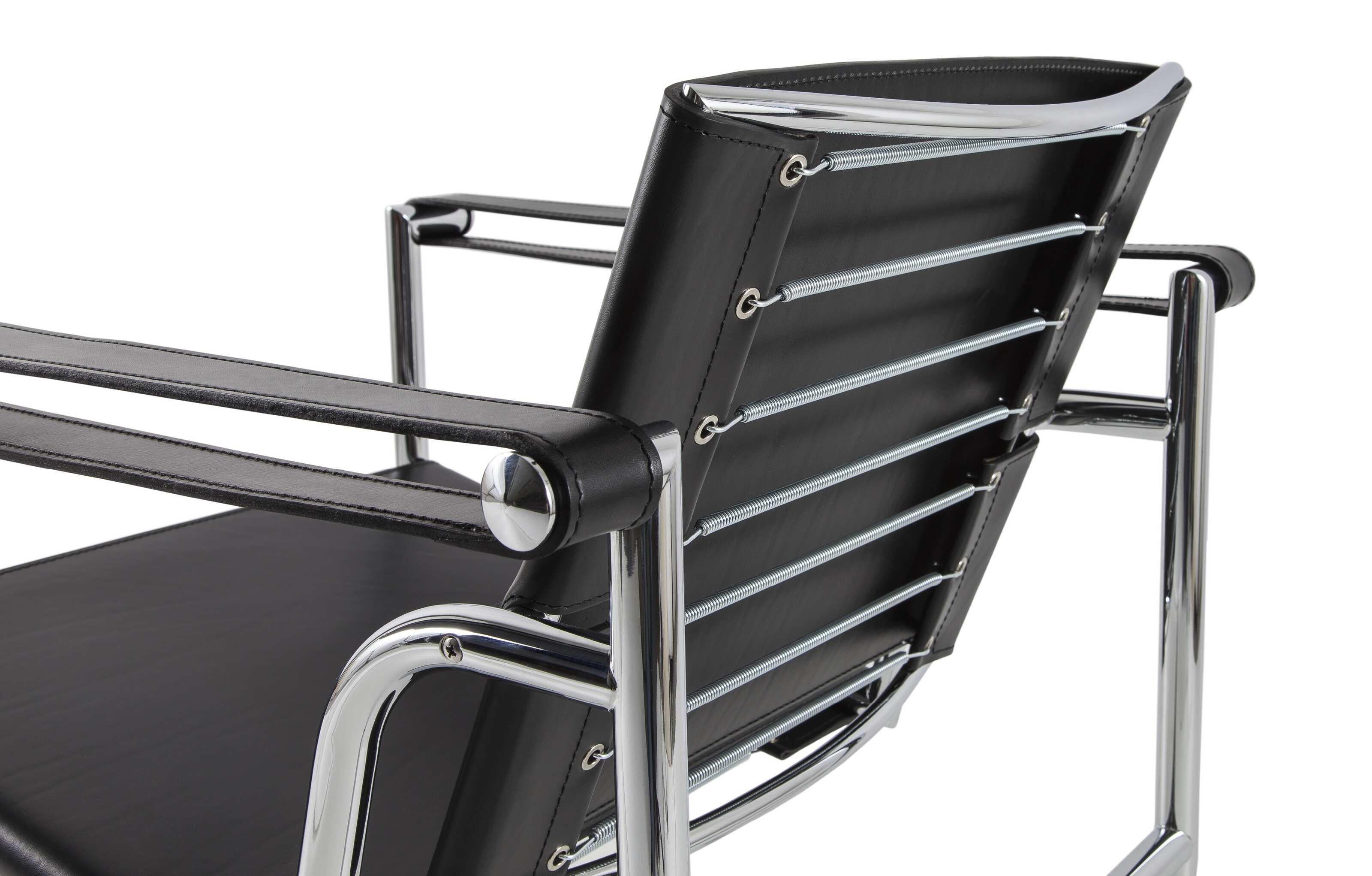 Chrome Le Corbusier 1 Fauteuil Dossier Basculant Armchair For Cassina en vente