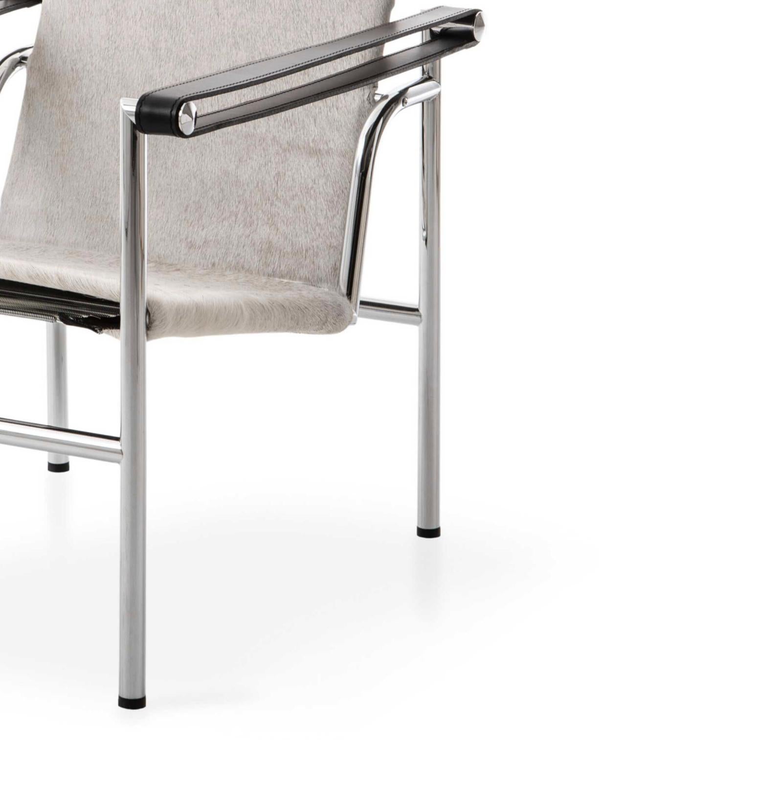 Le Corbusier 1 Fauteuil Dossier Sillón Basculante Para Cassina Cromo en venta