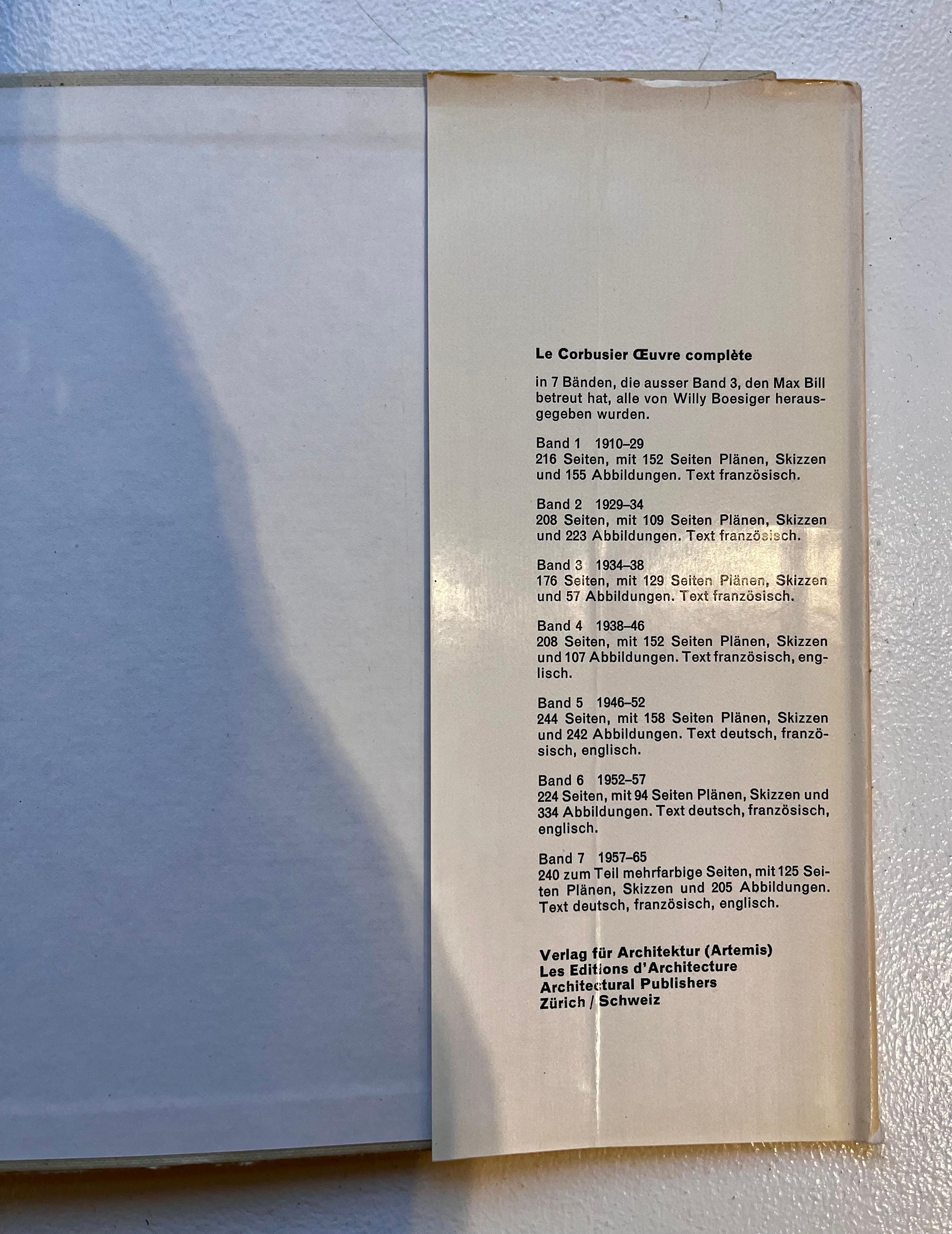 Le Corbusier: 1910-65. Sonder Ausgabe, Hard Cover with Dust Jacket, 1967 7