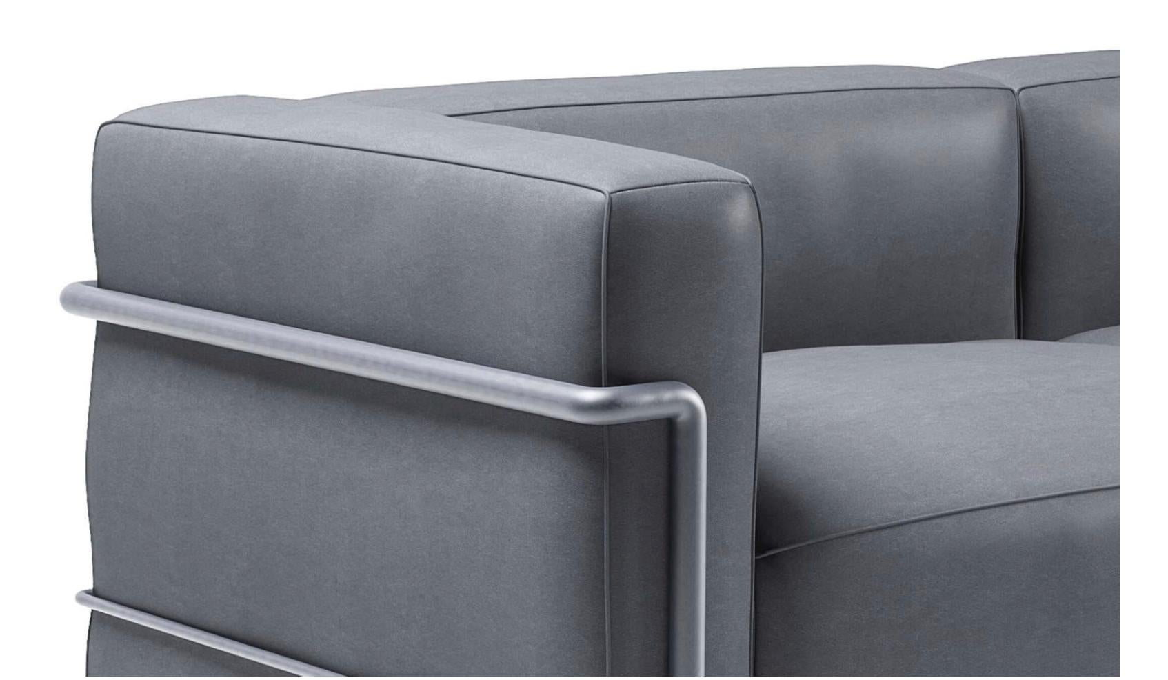 Polyester Le Corbusier 3 Fauteuil Gran Confort, Grand Modèle Deux Places For Cassina en vente
