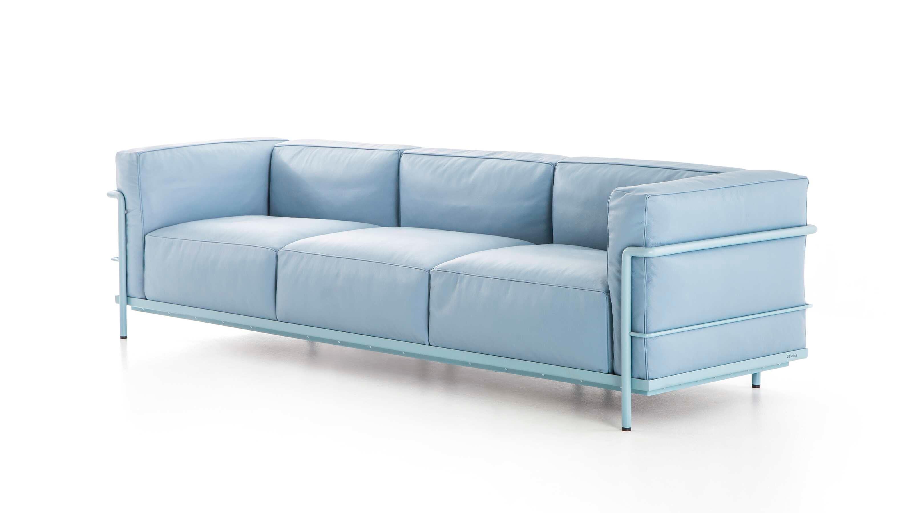 Mid-Century Modern Le Corbusier 3 Fauteuil Gran Confort, Grand Modèle, Trois Places For Cassina en vente