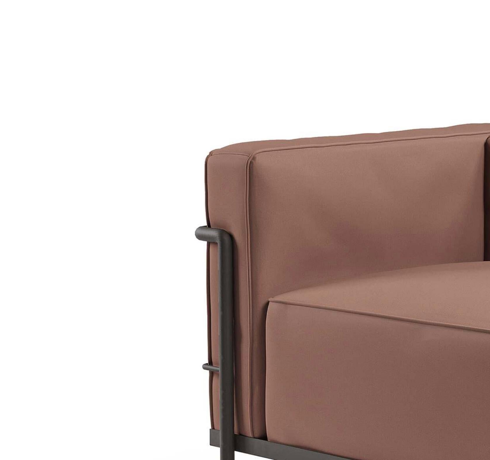 Le Corbusier 3 Fauteuil Grand Confort, Méridienne, Durable Para Cassina Metal en venta