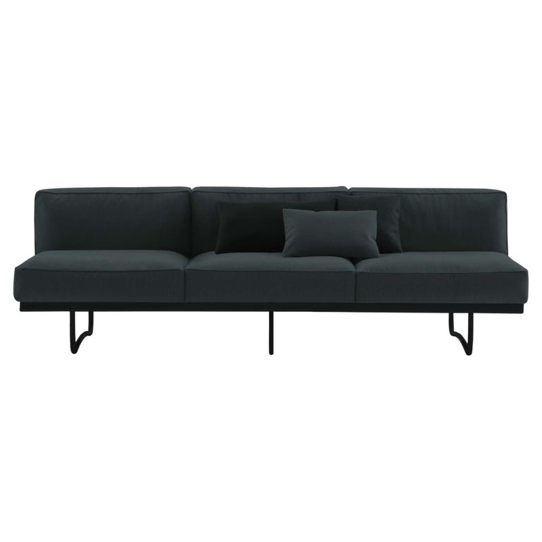 Le Corbusier 5 Canapé Sofa in Black or Petrol for Cassina, Italy - New For  Sale at 1stDibs