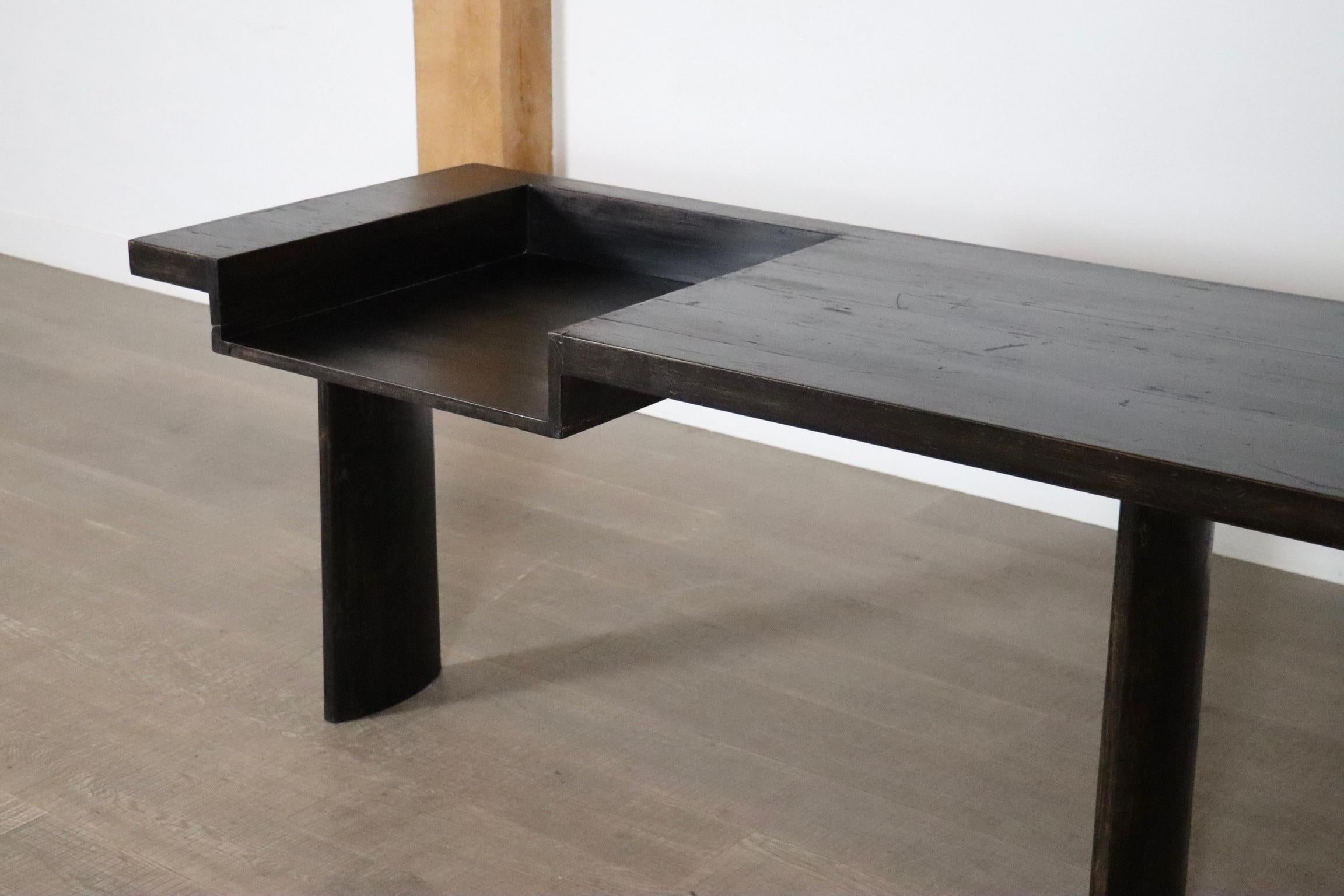 Teak Scrivania console di Le Corbusier e Balkrishna Doshi LC/BD-01-A Ahmedabad, anni '60 in vendita