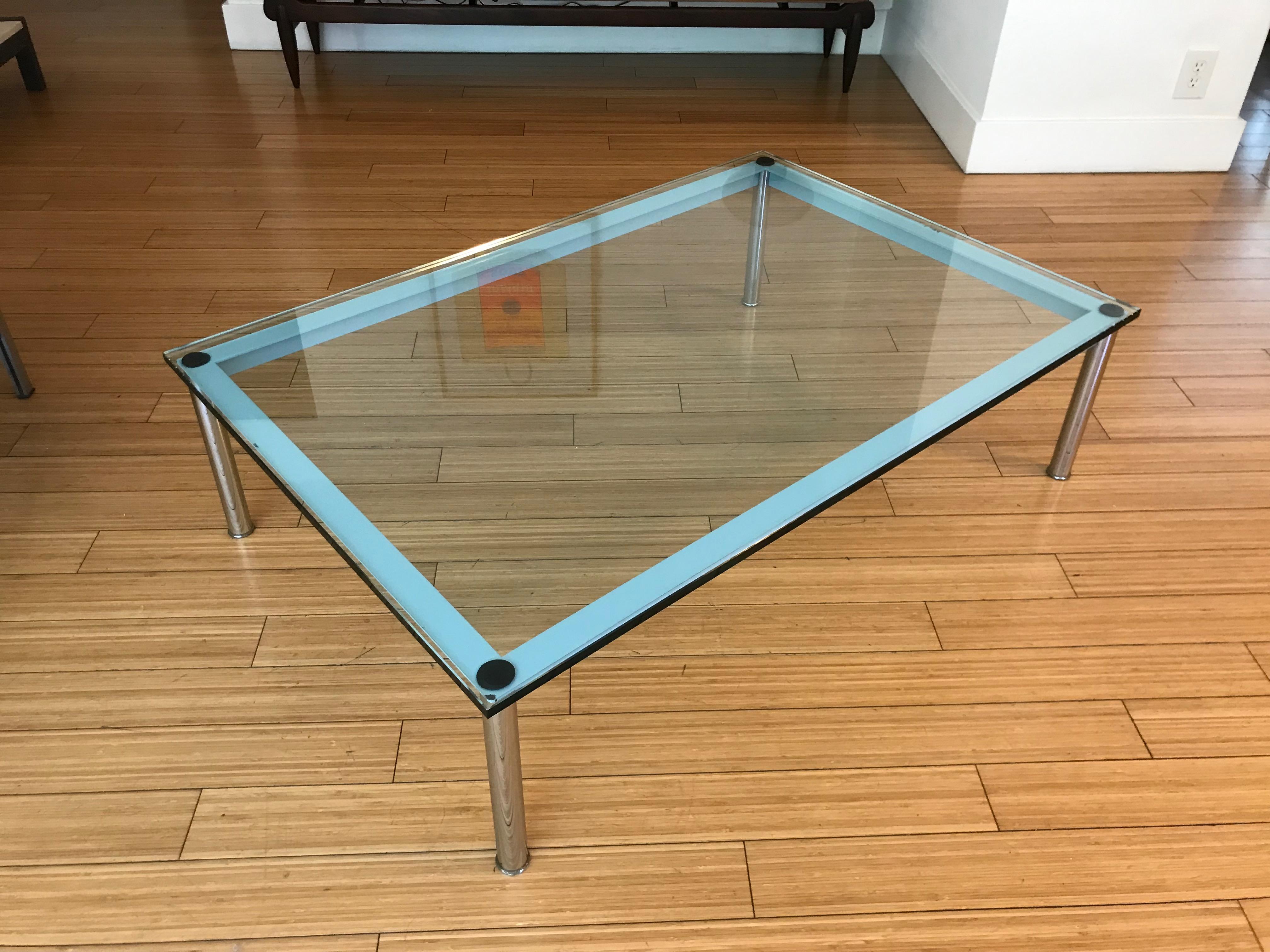 Steel Le Corbusier Architectural Coffee Table by Cassina, 1970's 